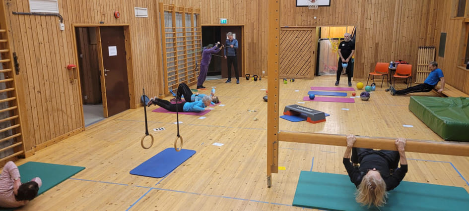 Aktivitet i gymsalen